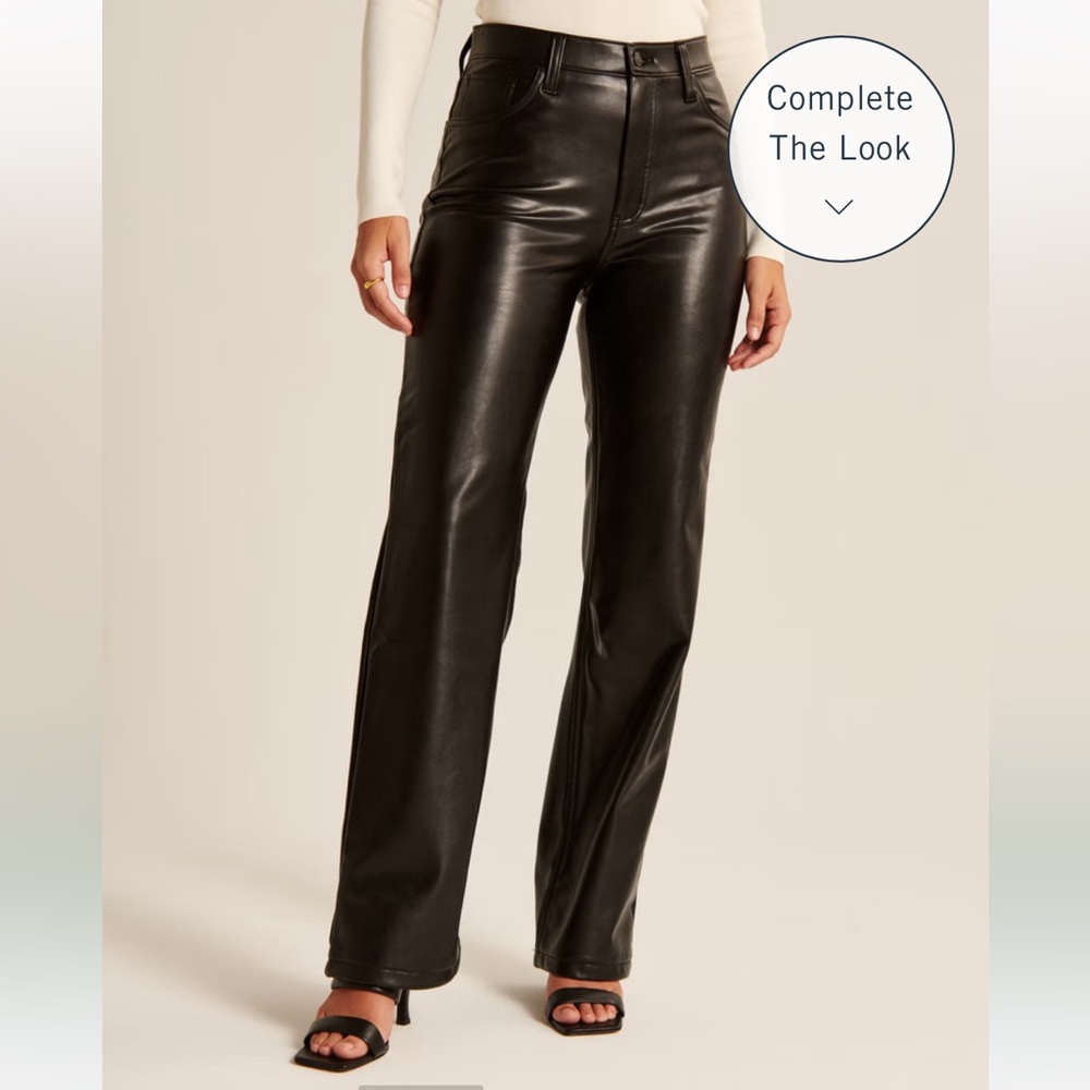 Abercrombie Leather pants ultra high rise